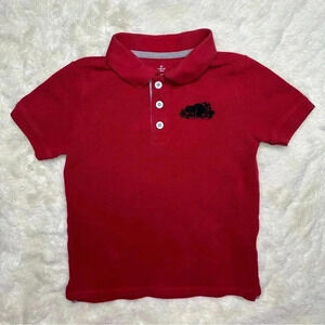 Roots Polo Shirt  Red / Black Size 5T